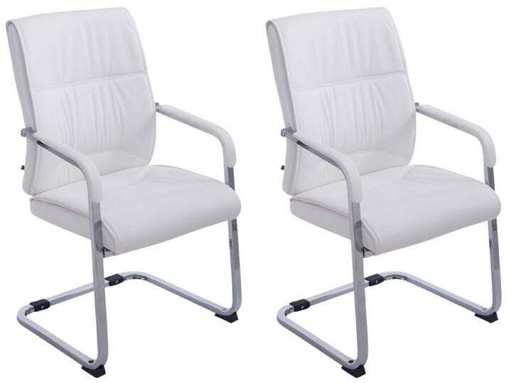 CLP Bürostuhl 2er Set Freischwinger XXL Anubis, weiß, weiß CLP Bürostuhl 2er Set Freischwinger XXL Anubis, weiß, weiß von OTTO