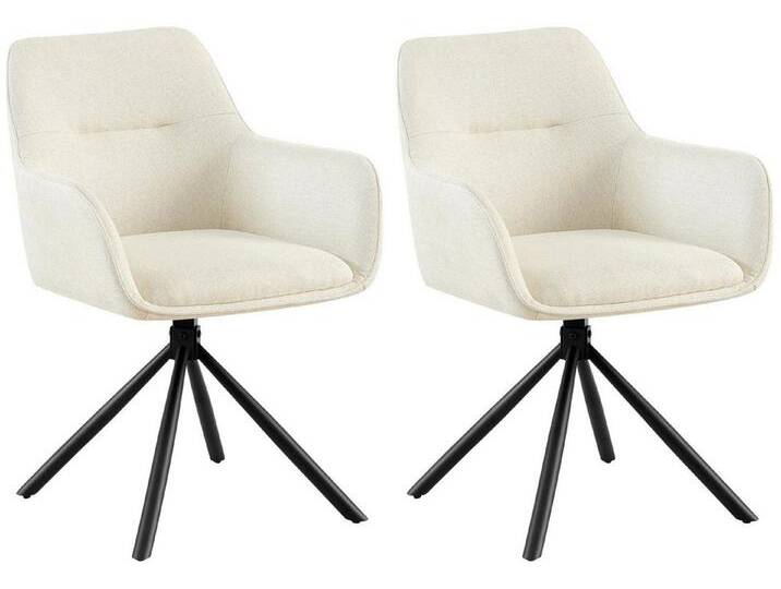 CLP Esszimmerstuhl 2er Set Stuhl Tipton Stoff, schwarz von OTTO
