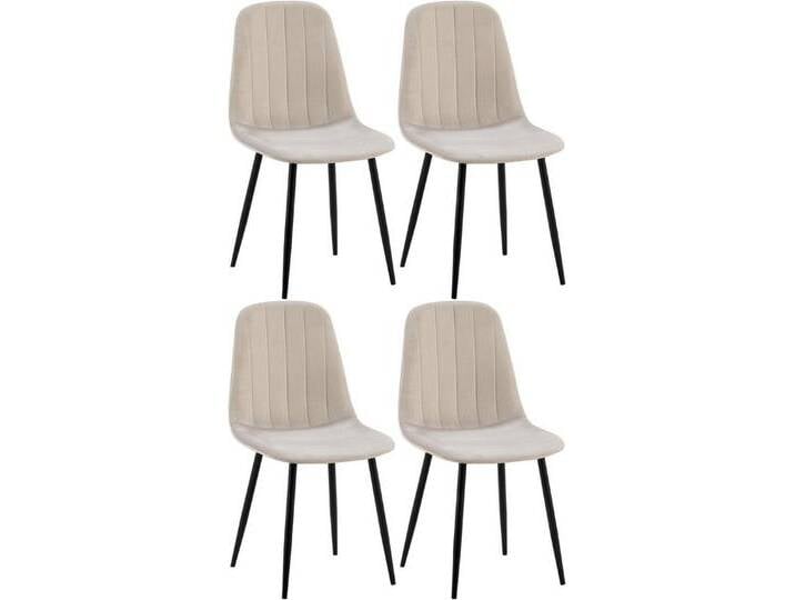 CLP Esszimmerstuhl Baxter (4er Set, 4 St), gesteppter Samt-Bezug, grau, grau von OTTO