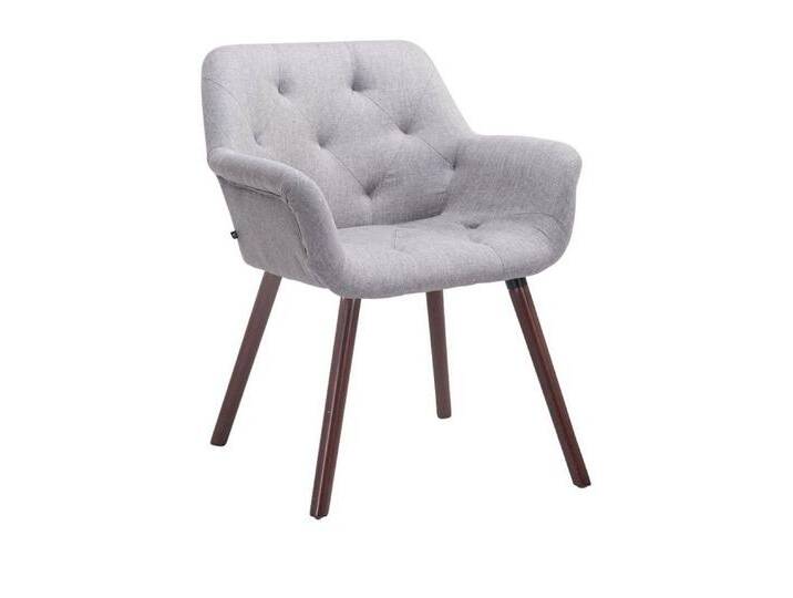 CLP Esszimmerstuhl Cassidy Stoff, mit Armlehnen und Holzbeinen, grau, walnuss CLP Esszimmerstuhl Cassidy Stoff, mit Armlehnen und Holzbeinen, grau, walnuss von OTTO