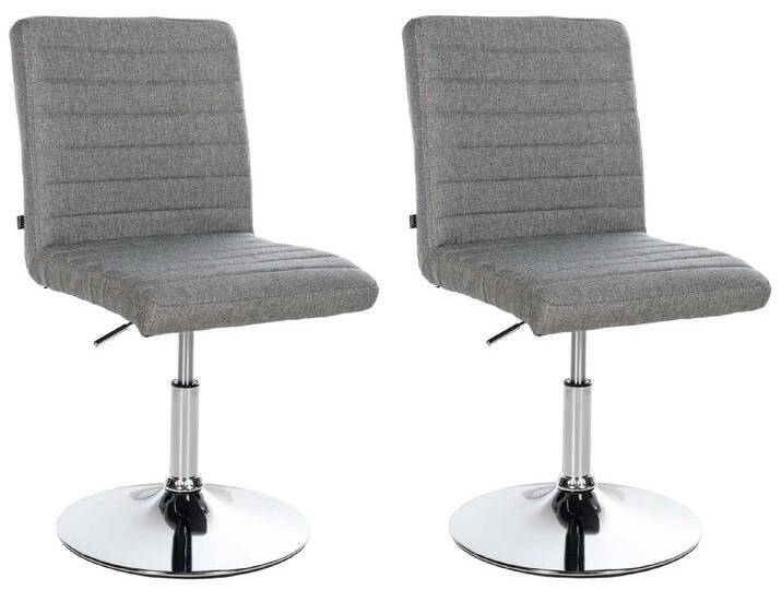 CLP Esszimmerstuhl Elvas Stoff (2er Set, 2 St), drehbar und höhenverstellbar, grau, grau von OTTO