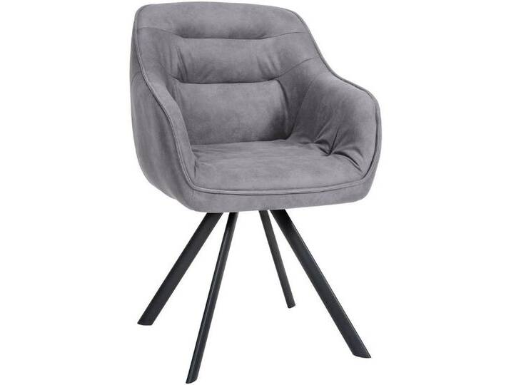 CLP Esszimmerstuhl Russel, Samt oder Antik Stoff, grau, grau von OTTO