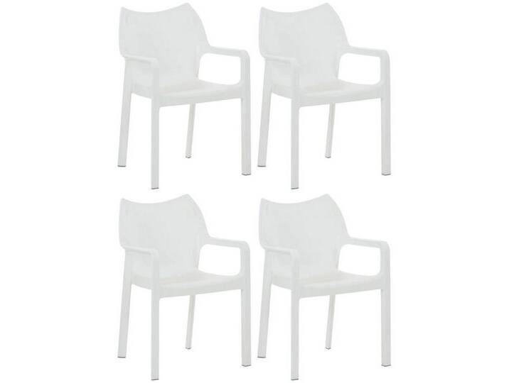 CLP Gartenstuhl 4er Set Gartenstühle Diva mit Armlehne, hellgrau von OTTO