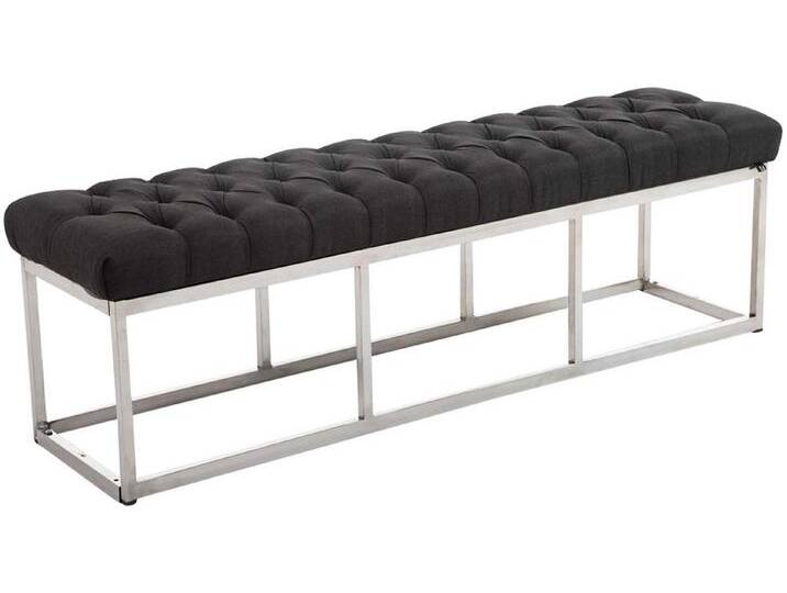 CLP Sitzbank Amun, mit Stoff-Bezug und Edelstahl-Gestell, grau, 150 cm, dunkelgrau von OTTO
