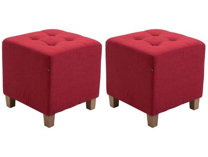 CLP Sitzwürfel Pharao Stoff (2er Set, 2 St., 2er), mit hochwertiger Polsterung, rot, rot von OTTO