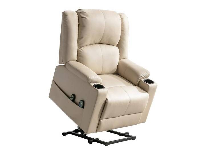 COMHOMA Massagesessel Relaxsessel Aufstehhilfe Massagesessel mit Stoffoberfläche, Massagefunktion, elektrisch verstellbar, weiß, weiß von OTTO