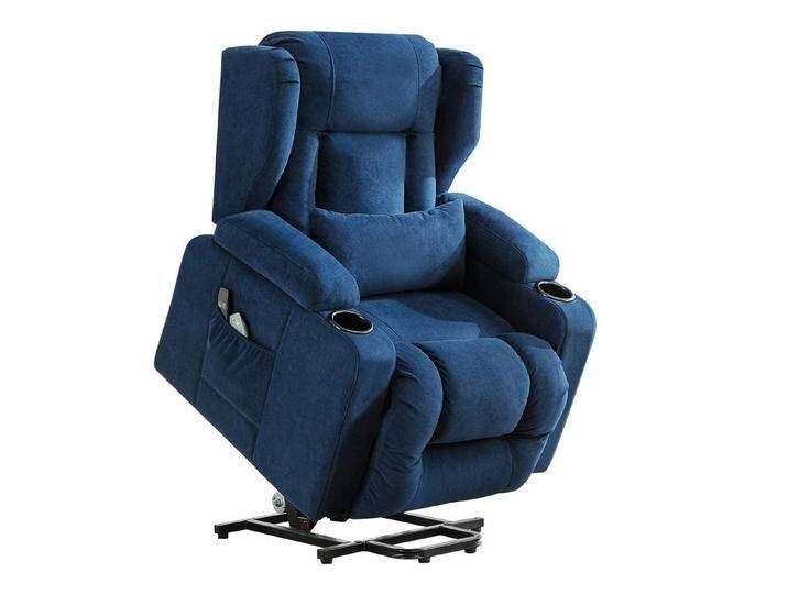 COMHOMA Relaxsessel Relaxsessel Aufstehhilfe Massagesessel mit Stoffoberfläche, mit Relaxfunktion, blau, blau von OTTO