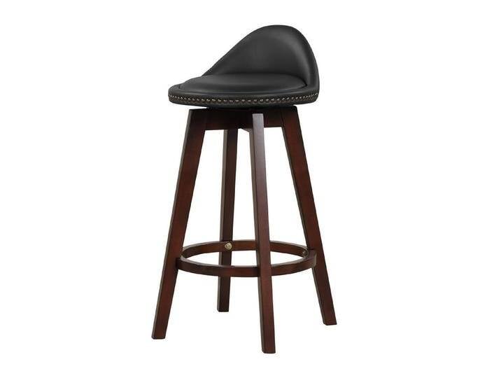COSTWAY Barhocker, 2er Set, mit Lehne&Fußstütze, drehbar, Sitzhöhe 74cm, Holz, braun von OTTO