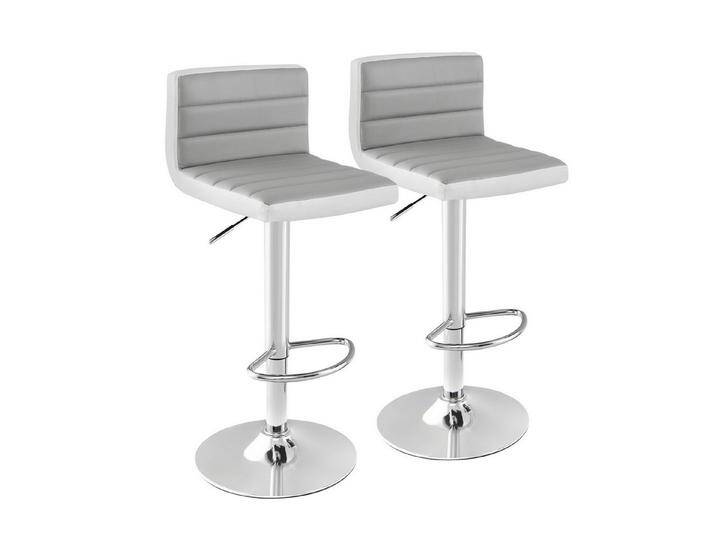 COSTWAY Barhocker (2er Set), Drehbare Barstühle 82-102cm höhenverstellbar, gepolstert, grau von OTTO