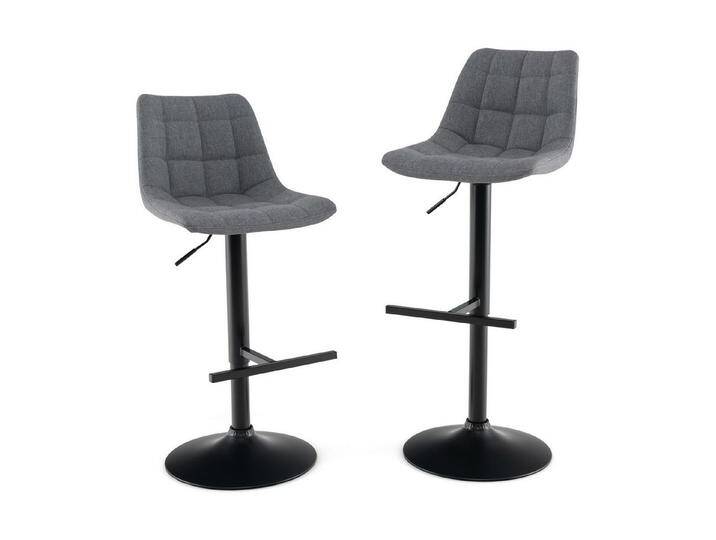 COSTWAY Barhocker (2er Set), Küchenstuhl drehbar & höhenverstellbar, mit Fußstütze, grau von OTTO