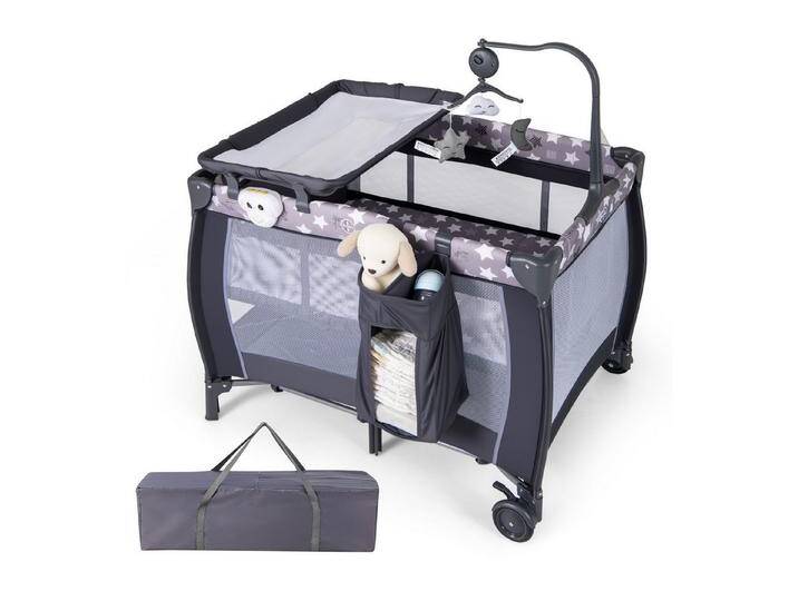 COSTWAY Beistellbett, 3 in 1 Wicketisch Laufstall, mit Matratze, grau, dunkelgrau COSTWAY Beistellbett, 3 in 1 Wicketisch Laufstall, mit Matratze, grau, dunkelgrau von OTTO