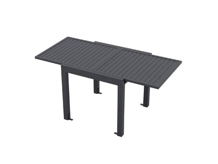 COSTWAY Gartentisch, Aluminium ausziehbar, 80/160x80cm rechteckig, grau von OTTO