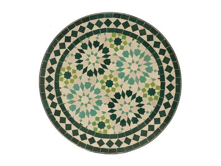Casa Moro Beistelltisch Mosaik-Beistelltisch Ø45cm Ankabut Türkis mit Schmiedeeisen (Gestell Höhe 50cm, Mediterraner Mosaiktisch, Gartentisch kleiner Teetisch Kaffeetisch Balkontisch, MT2996) von OTTO