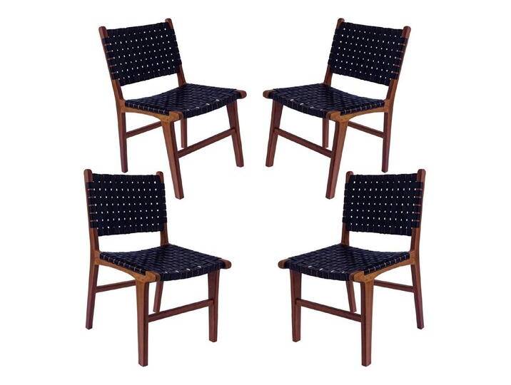 Casa Moro Esszimmerstuhl Essstuhl Leder Schwarz Stuhl Esszimmerstühle Holz Walnuss (Lederstuhl Holzstuhl Esszimmer Stuhl), Echtleder Stuhl auch 2er, 4er & 6er Set Esszimmerstühle von OTTO