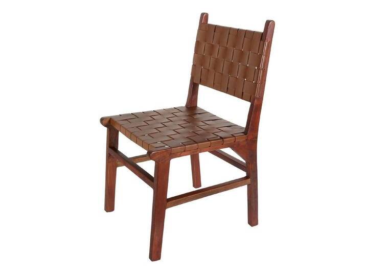 Casa Moro Esszimmerstuhl Essstuhl Leder Stuhl, Esszimmerstühle Holz Walnuss Braun (moderner Vollholz Lederstuhl in Braun), 1 Lederstuhl auch 2er, 4er & 6er Set Esszimmer Stühle von OTTO