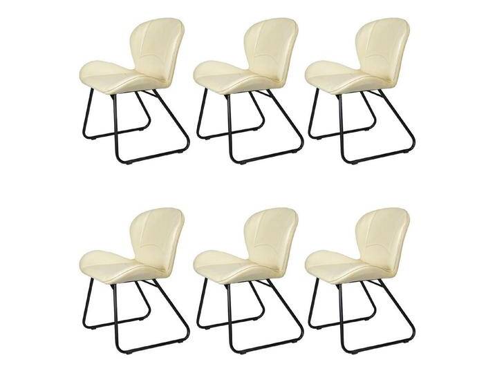 Casa Moro Polsterstuhl Besucherstuhl Stuhl Esszimmer Echt Leder Beige (Schalenstuhl bequem modern Lederstuhl), Echtleder Esszimmerstuhl als 1 Stuhl, 2er, 4er & 6er Set von OTTO