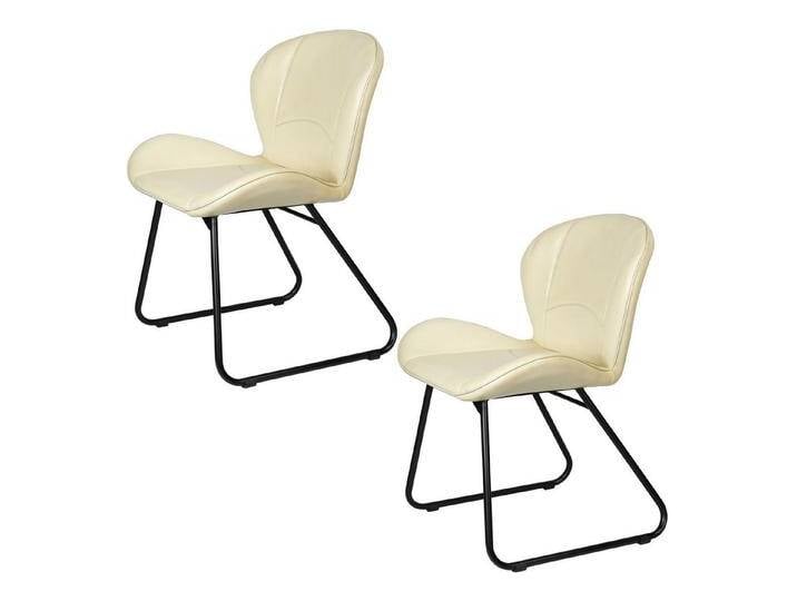 Casa Moro Polsterstuhl Besucherstuhl Stuhl Esszimmer Echt Leder Beige (Schalenstuhl bequem modern Lederstuhl), Echtleder Esszimmerstuhl als 1 Stuhl, 2er, 4er & 6er Set von OTTO