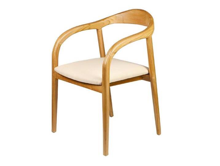 Casa Moro Polsterstuhl Esszimmerstuhl Natur Holz mit Armlehne Beige (Armlehnen Stuhl Esszimmer), 1 Stuhl, 2er Set, 4er Set oder 6er Set Holzstuhl von OTTO
