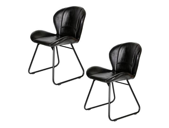 Casa Moro Polsterstuhl Lederstuhl Esszimmerstuhl Echt Leder Schwarz, Polsterstuhl Konferenzstuhl Besucherstuhl Stuhl Modern, schwarz, 2er Set Casa Moro Polsterstuhl Lederstuhl Esszimmerstuhl Echt Leder Schwarz, Polsterstuhl Konferenzstuhl Besucherstuhl Stuhl Modern, schwarz, 2er Set von OTTO