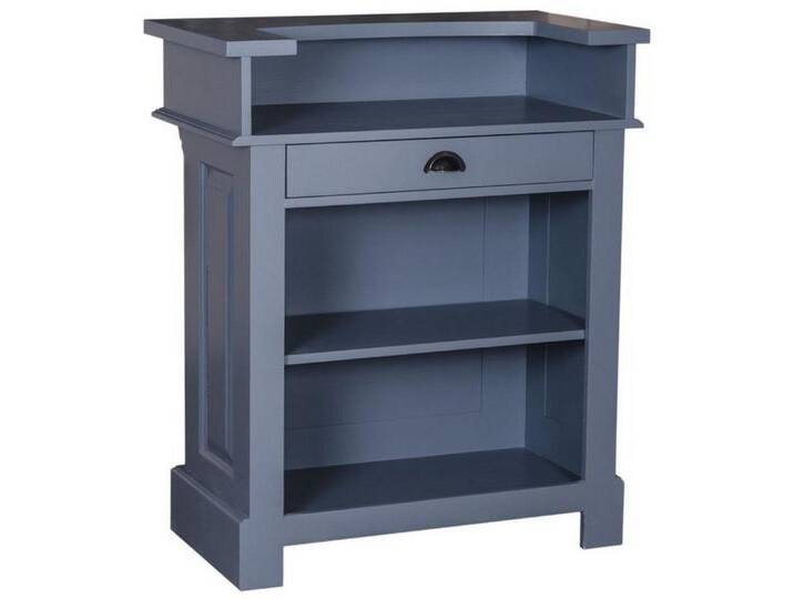 Casa Padrino Barschrank Landhausstil Theke Blau 90 x 51 x H. 107 cm - Massivholz Thekentisch mit Schublade von OTTO
