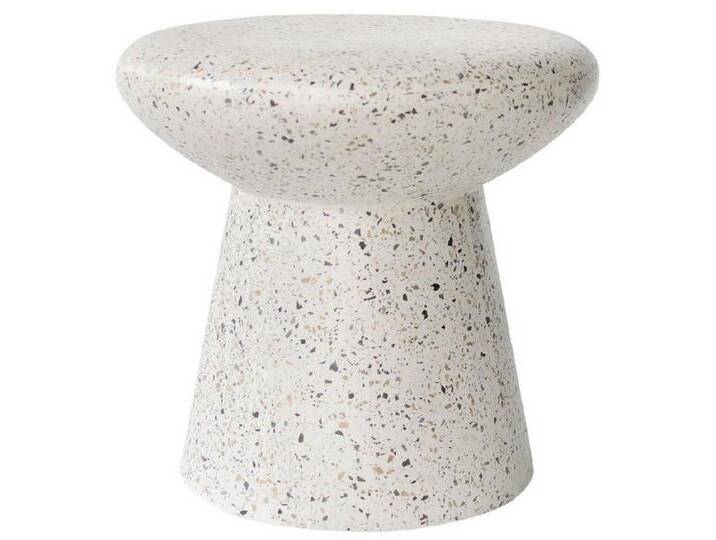 Casa Padrino Beistelltisch Luxus Beistelltisch / Hocker Weiß Ø 50 x H. 47 cm - Runder Beton Tisch / Sitzhocker - Wohnzimmer Möbel - Luxus Möbel - Beton Möbel - Luxus Einrichtung - Wohnzimmer Einrichtung von OTTO