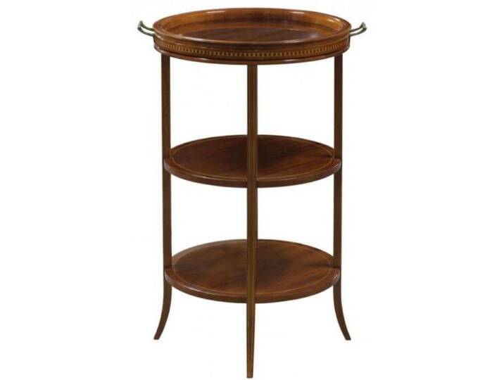 Casa Padrino Beistelltisch Luxus Beistelltisch Braun 54 x 47 x H. 80 cm - Runder Tisch mit Glasplatte und abnehmbarem Tablett Casa Padrino Beistelltisch Luxus Beistelltisch Braun 54 x 47 x H. 80 cm - Runder Tisch mit Glasplatte und abnehmbarem Tablett von OTTO