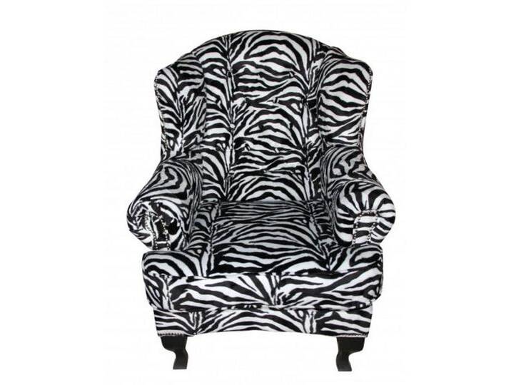 Casa Padrino Chesterfield-Sessel Limited Edition Designer Chesterfield Ohren Sessel Zebra - Club Möbel von OTTO