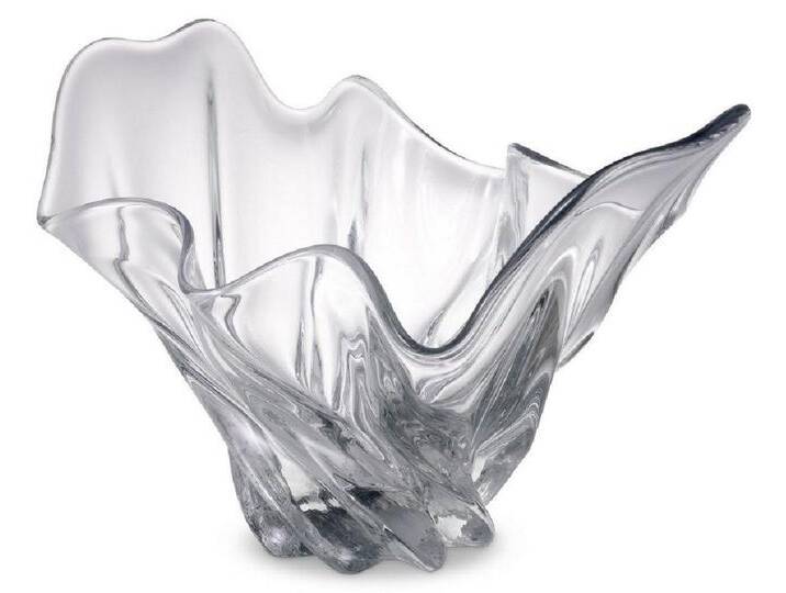 Casa Padrino Dekoobjekt Luxus Schüssel 42 x 27 x H. 25 cm - Moderne Deko Schüssel aus mundgeblasenem Glas - Deko Accessoires - Luxus Qualität von OTTO