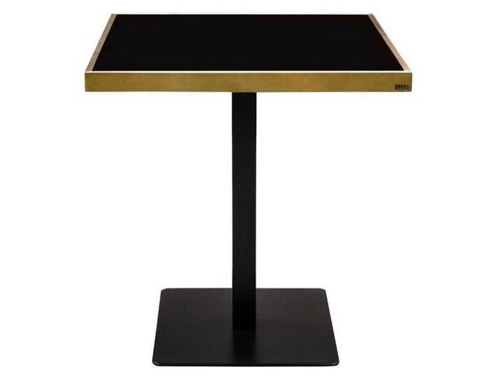 Casa Padrino Esstisch Luxus Esstisch Schwarz / Gold 70 x 70 x H. 76 cm - Esszimmermöbel von OTTO