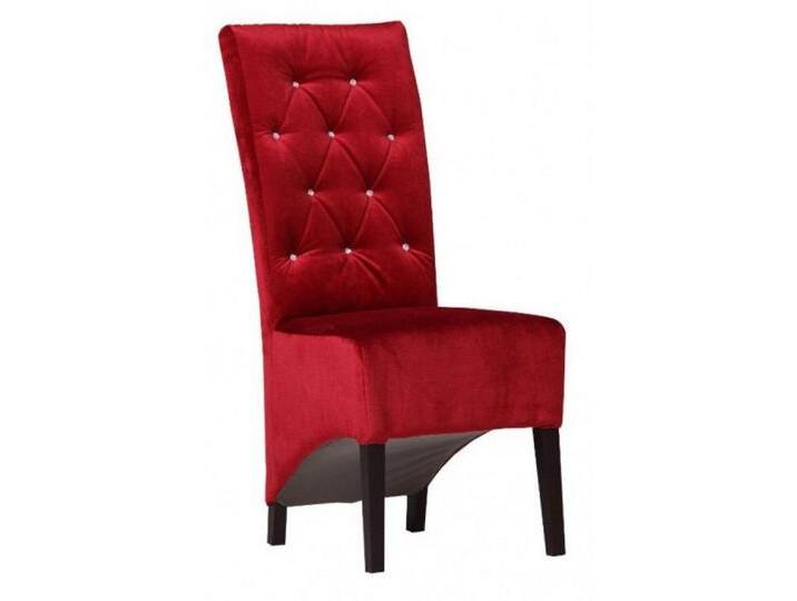 Casa Padrino Esszimmerstuhl Designer Chesterfield Esszimmer Stuhl Bordeaux Rot / Schwarz mit Bling Bling Glitzersteinen von OTTO