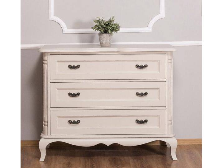 Casa Padrino Kommode Landhausstil Kommode mit 3 Schubladen Antik Hellgrau 110 x 48 x H. 89 cm - Landhausstil Möbel von OTTO