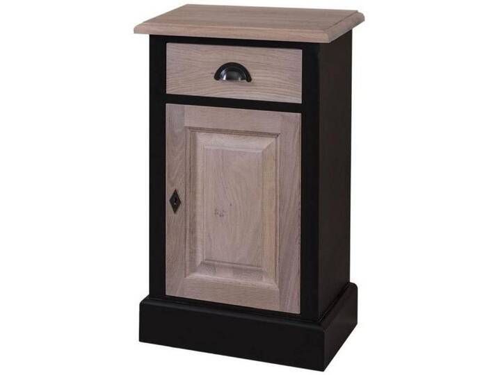 Casa Padrino Kommode Landhausstil Schlafzimmer Kommode Schwarz / Naturfarben 47 x 32 x H. 75 cm - Landhausstil Schlafzimmermöbel von OTTO