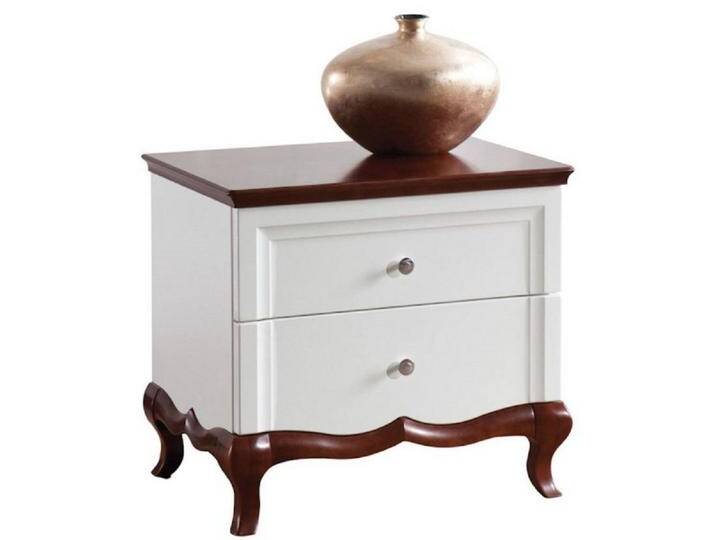 Casa Padrino Nachtkommode Luxus Art Deco Nachttisch mit 2 Schubladen Weiß / Dunkelbraun 64 x 46,5 x H. 59 cm - Schlafzimmermöbel Casa Padrino Nachtkommode Luxus Art Deco Nachttisch mit 2 Schubladen Weiß / Dunkelbraun 64 x 46,5 x H. 59 cm - Schlafzimmermöbel von OTTO