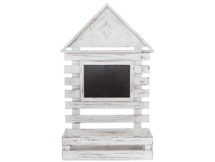 Casa Padrino Stauraumschrank Landhausstil Shabby Chic Wandhängeschrank Antik Weiß 60 x 21 x H. 38 cm - Handgefertigter Hängeschrank mit Kreidetafel von OTTO