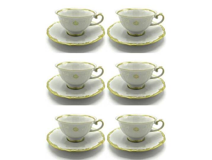 Casa Padrino Tasse Luxus Barock Kaffeetassen 6er Set Weiß / Gold - Edles Reichenbach Porzellan - Made in Germany Casa Padrino Tasse Luxus Barock Kaffeetassen 6er Set Weiß / Gold - Edles Reichenbach Porzellan - Made in Germany von OTTO