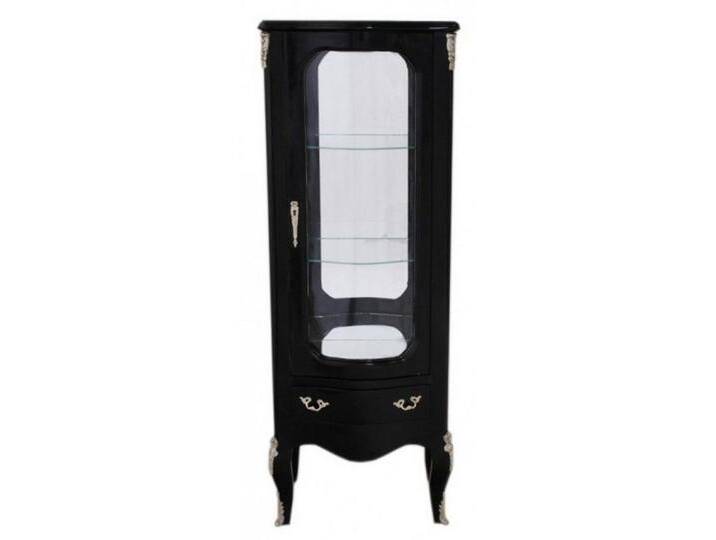 Casa Padrino Vitrine Barock Vitrine Schwarz 130 cm - Vitrinenschrank - Wohnzimmerschrank von OTTO