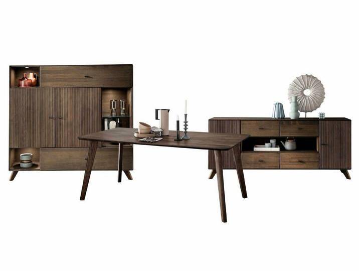 Casamia Esszimmer-Set Esszimmer Set 3-tlg. Massivholz Varese Sideboard Highboard Esstisch br, braun Casamia Esszimmer-Set Esszimmer Set 3-tlg. Massivholz Varese Sideboard Highboard Esstisch br, braun von OTTO