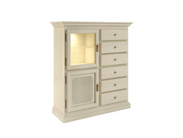 Casamia Highboard Vertiko Sideboard Duett B102 H121cm Holztür Glastür Pinie massiv, mit LED-Beleuchtung, Pinie lipizano Casamia Highboard Vertiko Sideboard Duett B102 H121cm Holztür Glastür Pinie massiv, mit LED-Beleuchtung, Pinie lipizano von OTTO