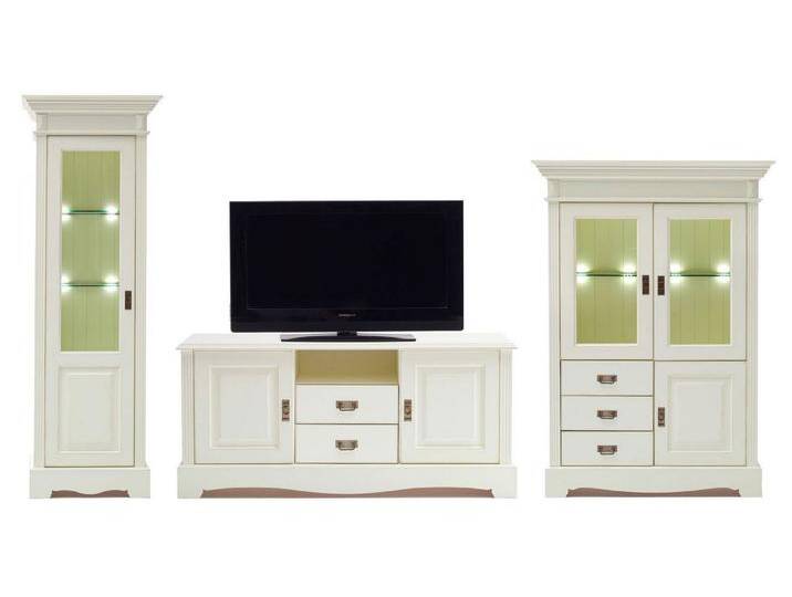 Casamia Wohnwand Wohnzimmer Schrank Set Wohnwand Padua 3-teilig B367xH204xT49cm massiv, ohne Beleuchtung, panna Casamia Wohnwand Wohnzimmer Schrank Set Wohnwand Padua 3-teilig B367xH204xT49cm massiv, ohne Beleuchtung, panna von OTTO