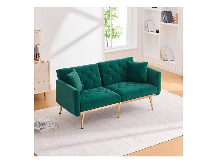 Celya Ecksofa Doppelsofa mit Kissen, Samtsofa mit verstellbarer Rückenlehne, Smaragd, Modernes Doppelsofa für Wohnzimmer, grün, Smaragd Celya Ecksofa Doppelsofa mit Kissen, Samtsofa mit verstellbarer Rückenlehne, Smaragd, Modernes Doppelsofa für Wohnzimmer, grün, Smaragd von OTTO