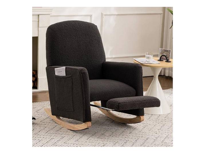 Celya Stuhl Schaukelstuhl Relaxsessel mit Hocker,110kg Belastbarkeit,Holzrahmen, Loungesessel mit hoher Rückenlehne für Wohnzimmer,Drinnen und draußen von OTTO