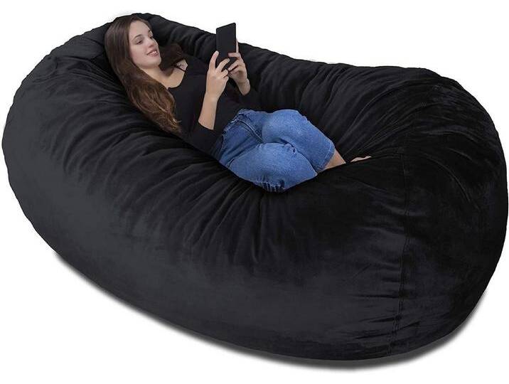 Charlie & Finn Sitzsack Riesiger Sitzsack mit Velour Bezug und 1500 Liter Schaumstoff Füllung, Sitzsack, XXL, Riesig, Gästebett, Indoor, Monster, Schaumstoff von OTTO