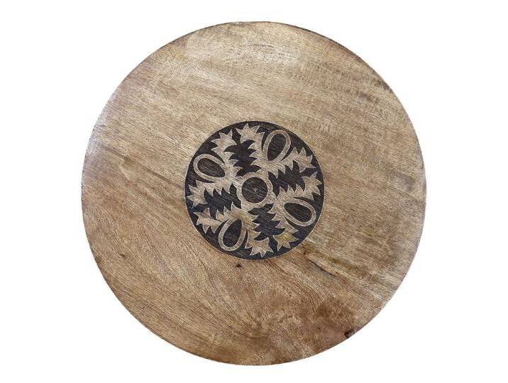 Chic Antique Dekotablett Drehplatte Servierbrett Drehbar Servierplatte D 45cm Holz Chic, beige von OTTO