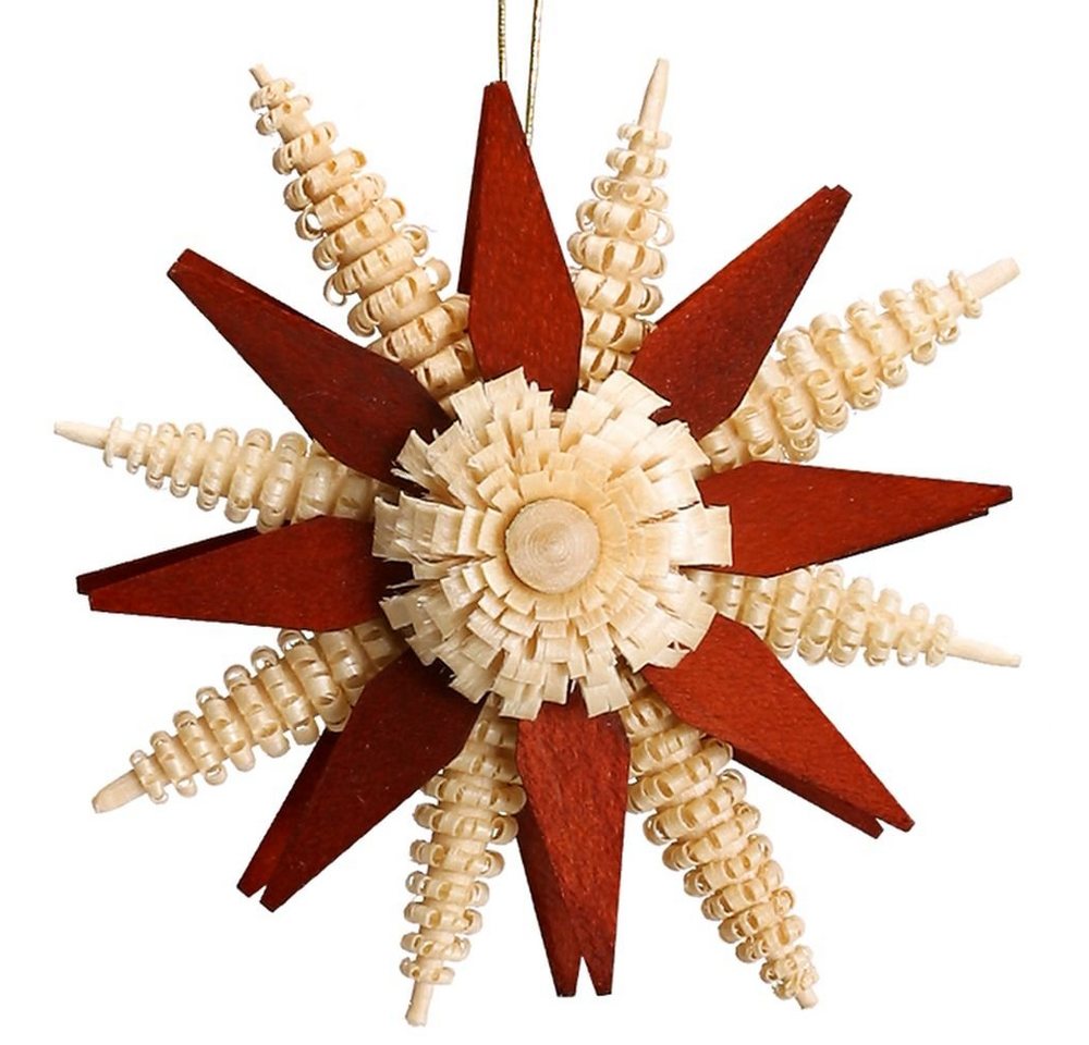 Christbaumschmuck Christbaumschmuck mit Ringelbäumchen & Kieferblätter Natur/Rot Ø 11cm von OTTO