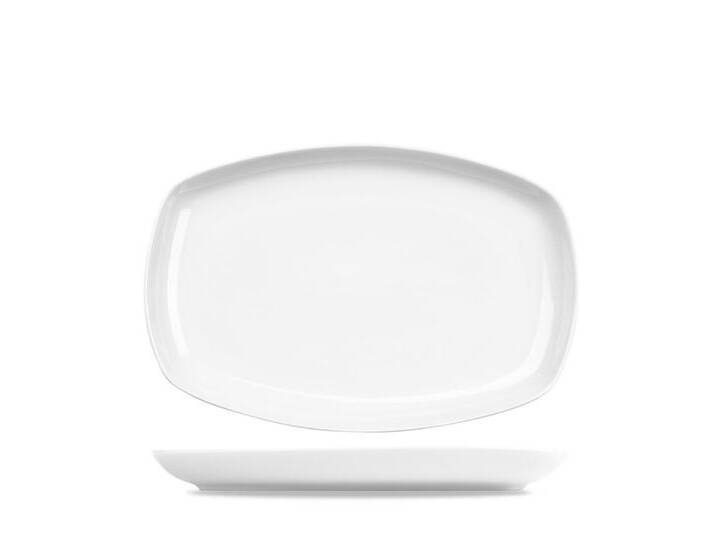 Churchill Servierplatte Art De Cuisine Menu Porcelain Platte Rechteckig 24,5X16Cm, 6, Porzellan, weiß von OTTO