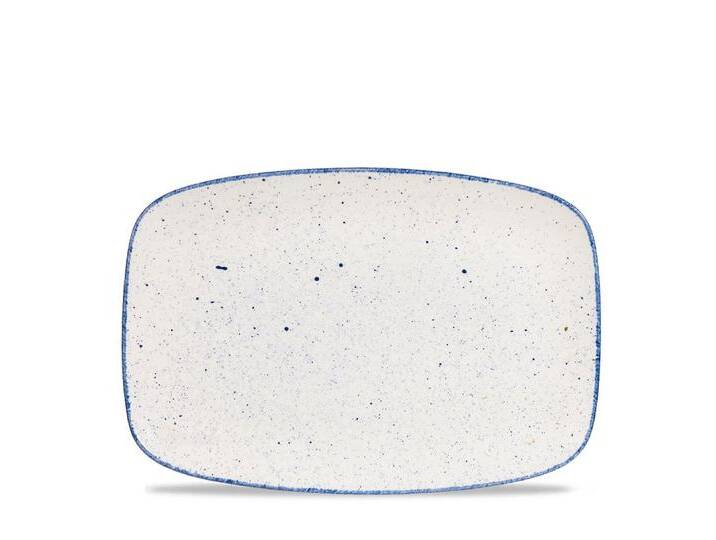 Churchill Servierplatte Super Vitrified Stonecast Hints Indigo Oblong Chefs Platte, Porzellan, blau von OTTO