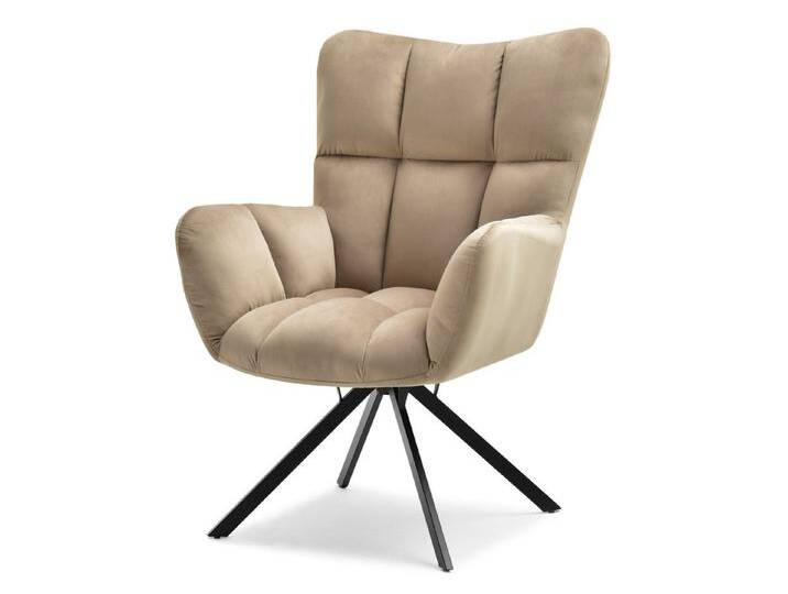 Compleo Drehsessel Moderner Drehstuhl für das Wohnzimmer KIRS, bequem, beige, Beige Samt von OTTO