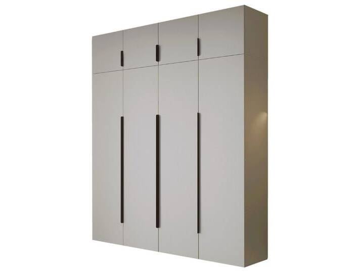 Compleo Drehtürenschrank STELLS mit vier Drehtüren, Kleiderstange, Metallgriffe, beige, ohne 2 Schubladen, Kaschmir von OTTO