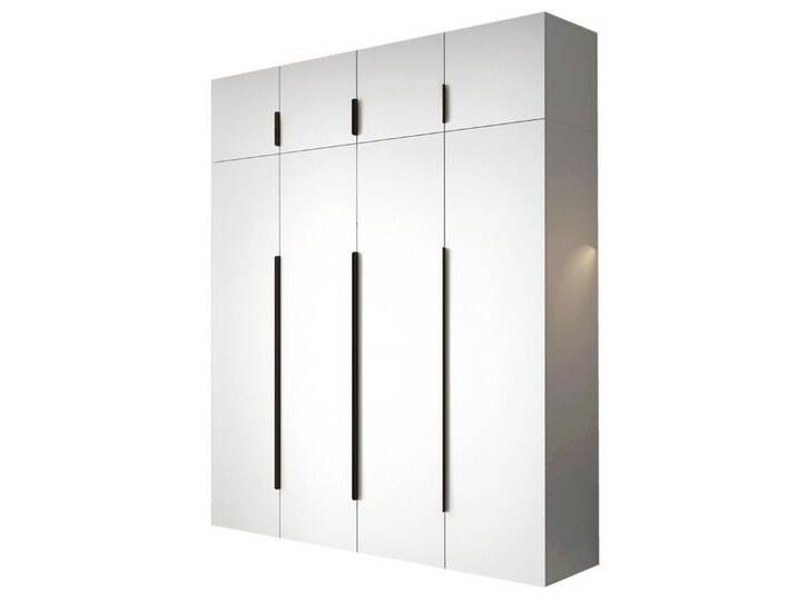 Compleo Drehtürenschrank STELLS mit vier Drehtüren, Kleiderstange, Metallgriffe, weiß, ohne 2 Schubladen, Weiß Compleo Drehtürenschrank STELLS mit vier Drehtüren, Kleiderstange, Metallgriffe, weiß, ohne 2 Schubladen, Weiß von OTTO