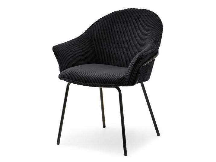 Compleo Polsterstuhl CAMILLO Stühle mit Armlehne, Cordstoff, elegant design, schwarz, Schwarz Compleo Polsterstuhl CAMILLO Stühle mit Armlehne, Cordstoff, elegant design, schwarz, Schwarz von OTTO